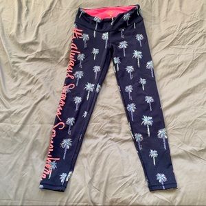 Lilly Pulitzer navy palm tree leggings